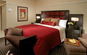 Big romantic hotel bed