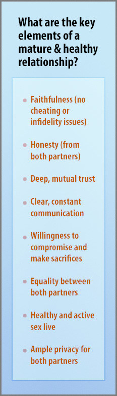 key points for mature relationships