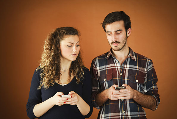 Couple jealous over cell phone use