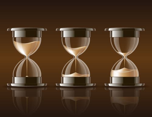 Time running out hourglasses
